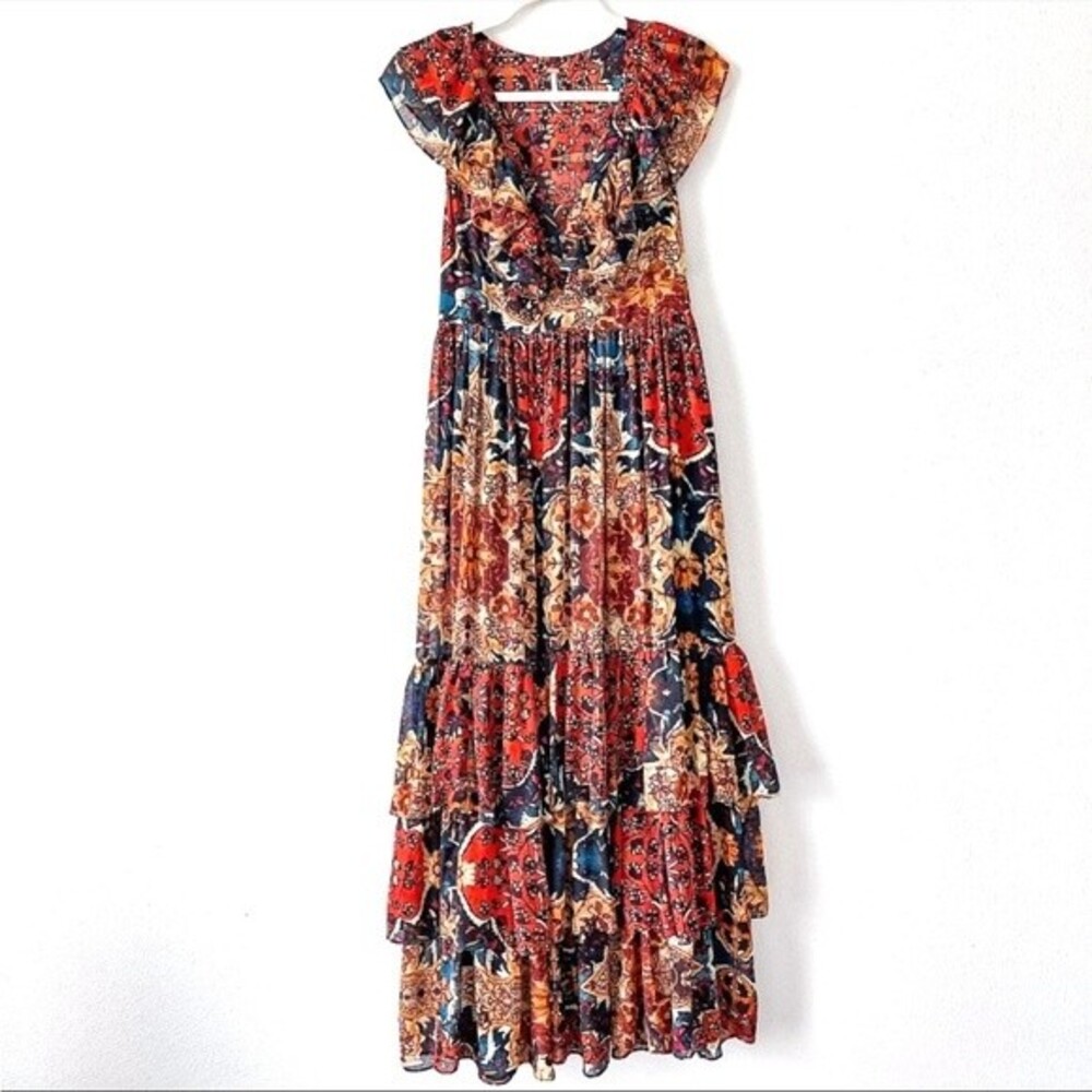 Free People Wear It Out Midi Dress in Black Motif 10 NWOT - Picture 3 of 10